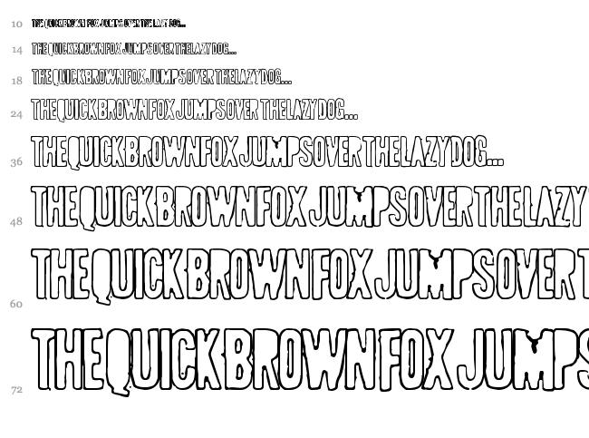 Pollux 9x font waterfall