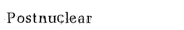 Postnuclear font