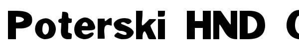 Poterski HND CE font