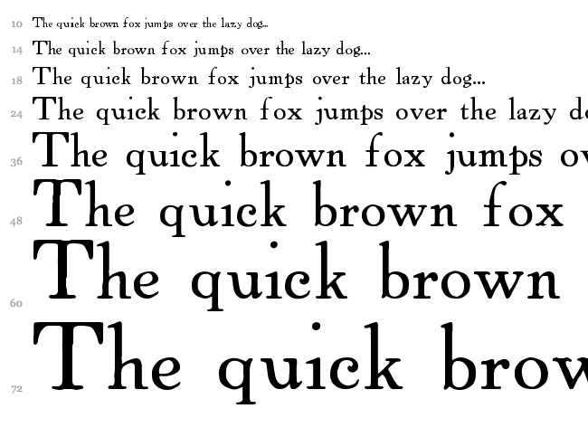 Powell Antique font waterfall