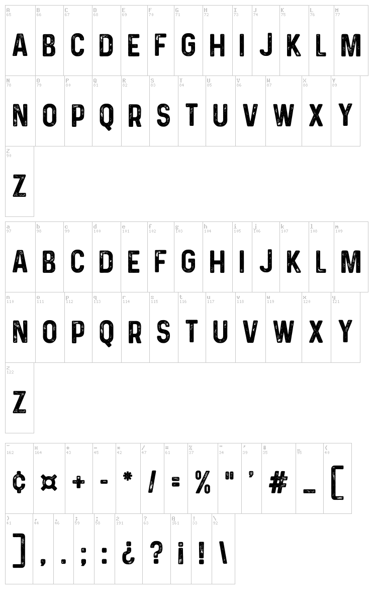 Prequel font map