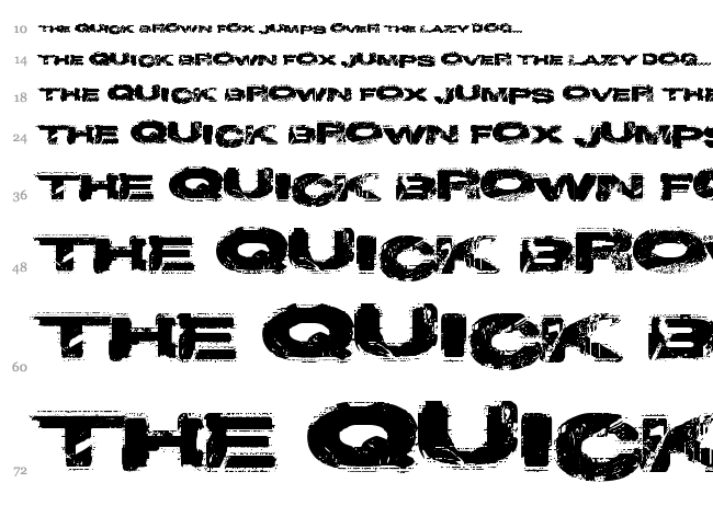Project Y font waterfall