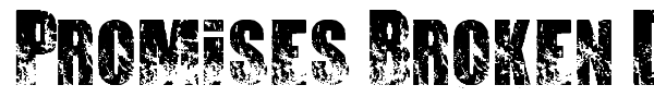 Promises Broken Dream font
