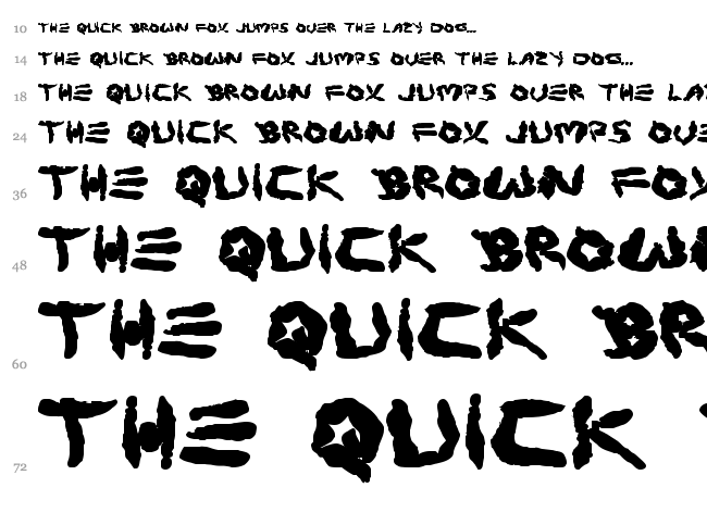 Protoplasm font waterfall
