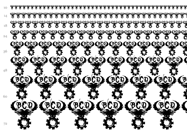 Prozac Buzz font waterfall