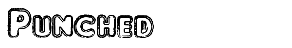 Punched font preview