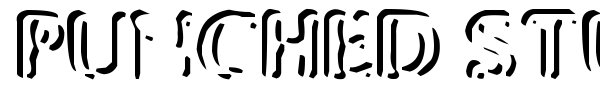 Punched Stub font