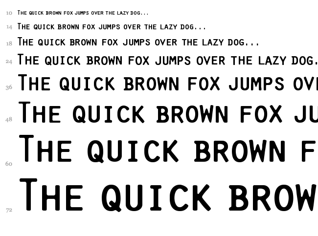 Pure font waterfall