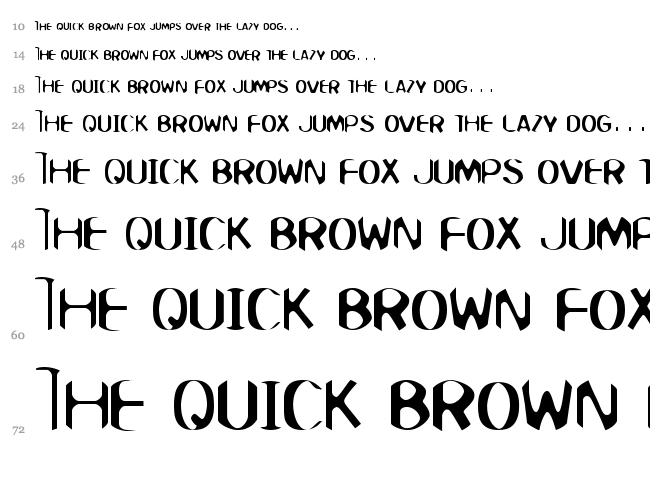 Pure font waterfall