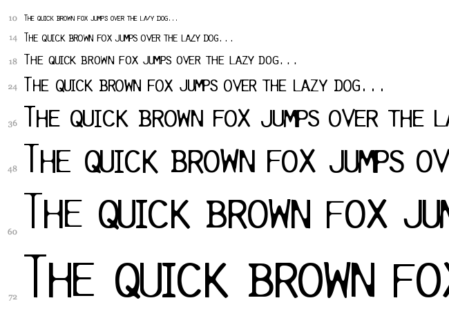 Pure font waterfall