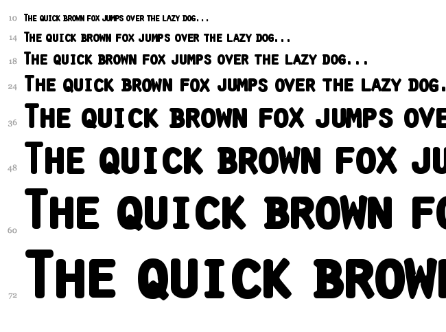 Pure font waterfall