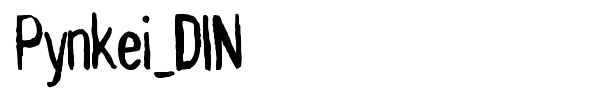 Pynkei_DIN font