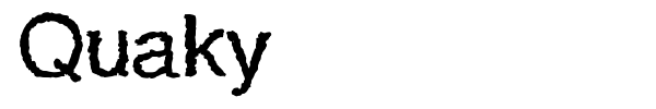 Quaky font preview