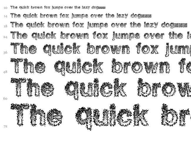 Quantum Ants font waterfall