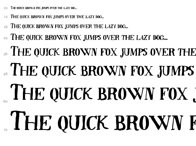 Quincy font waterfall