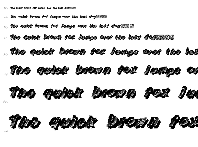 Racing Flow font waterfall