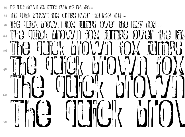 Rapture font waterfall