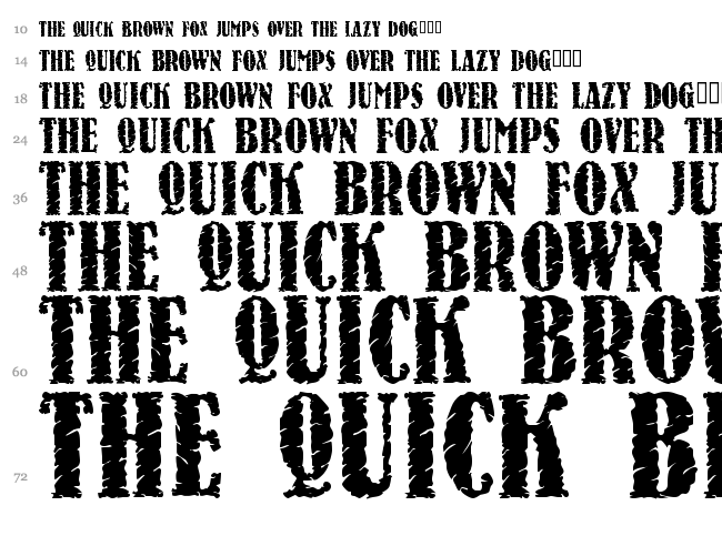 Raven font waterfall
