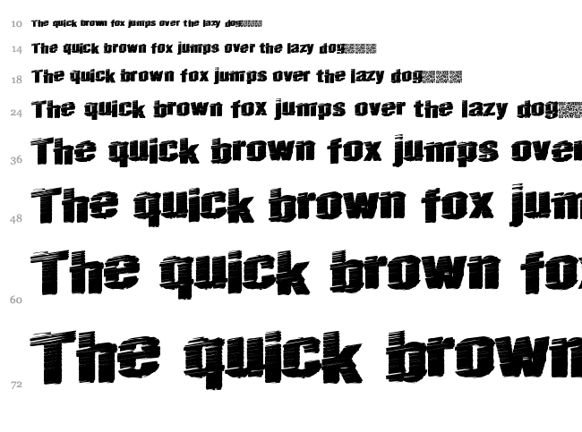 Real Fast font waterfall