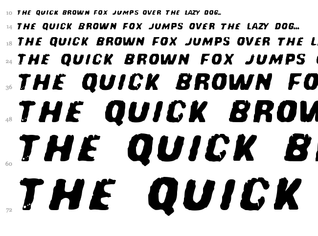 Redcomet font waterfall