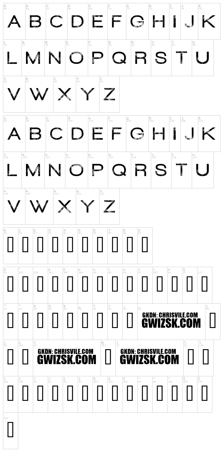 Redux font map