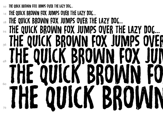 Repetition font waterfall