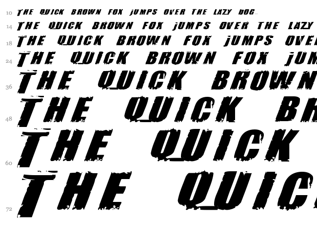Revolution font waterfall