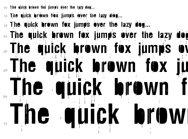 Rez font waterfall
