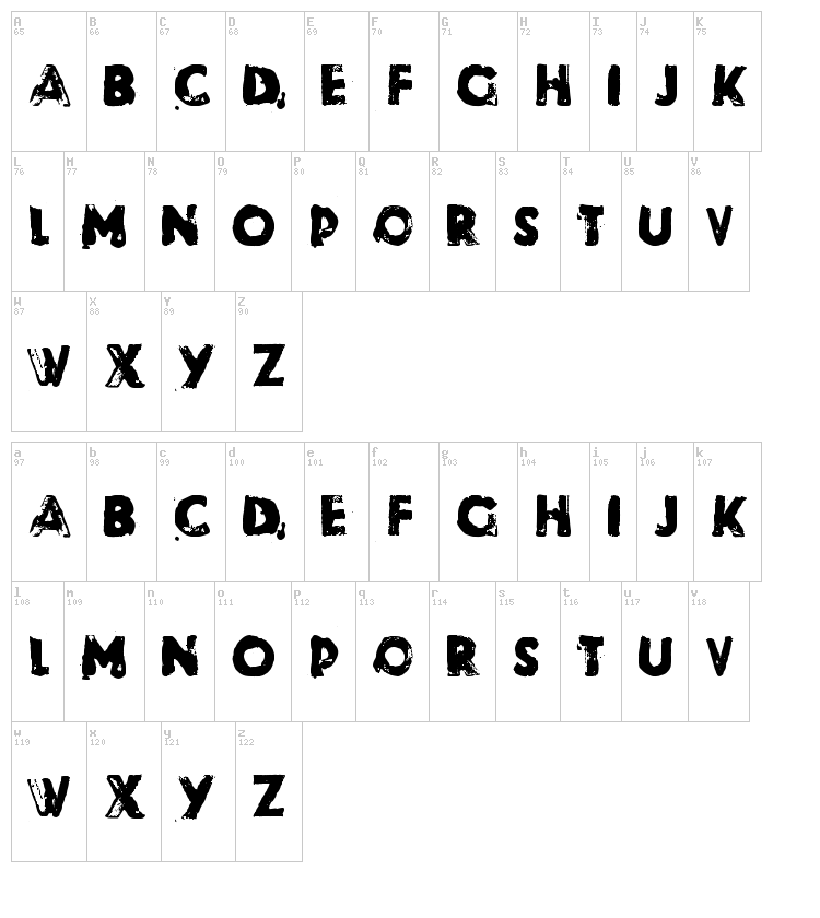 Riot font map