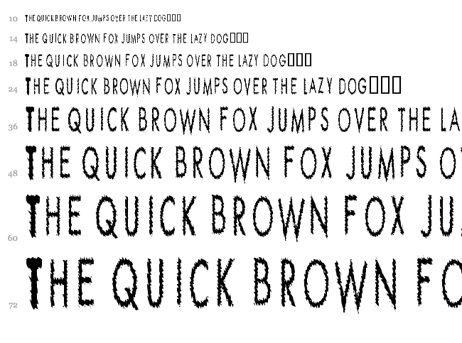 Ripple Crumb font waterfall