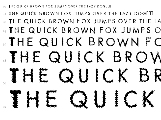 Ripple Crumb font waterfall