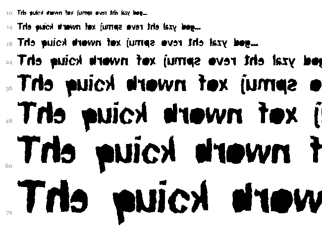 Rip Trash font waterfall