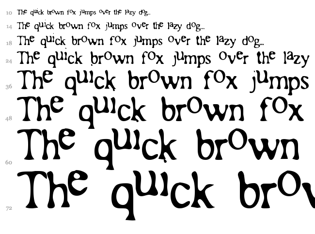 Roman Acid font waterfall
