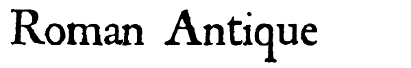 Roman Antique font