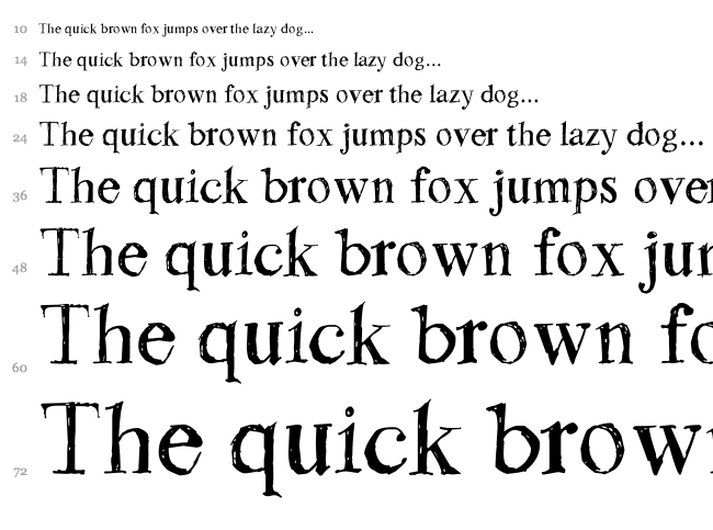 Rough Draught font waterfall