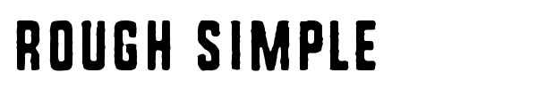 Rough Simple font