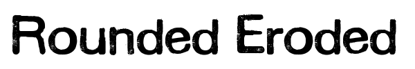 Rounded Eroded font