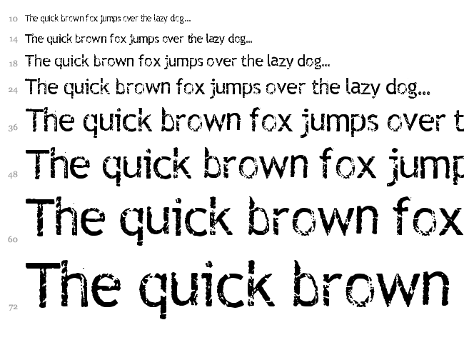 Rub This ! font waterfall