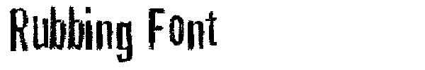 Rubbing Font font