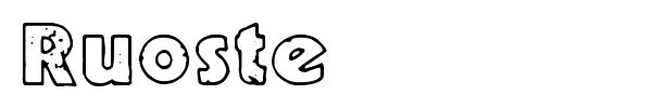 Ruoste font
