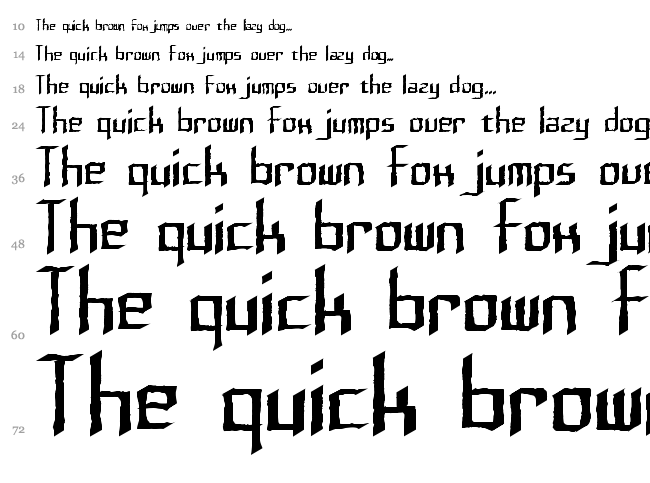 Rushil font waterfall