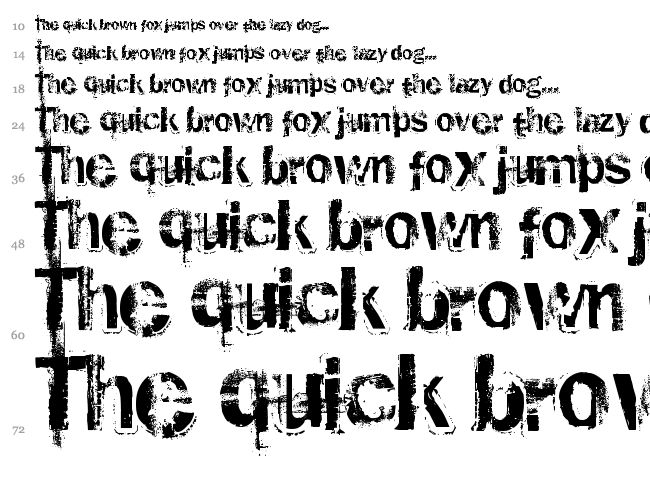 Rusted Plastic font waterfall