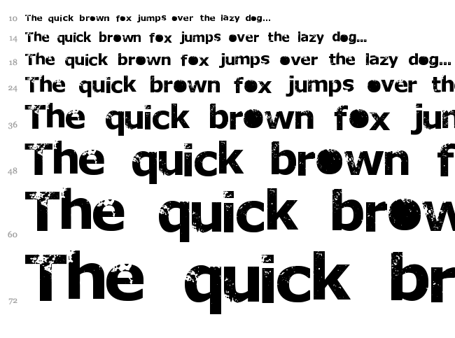 Rusto font waterfall