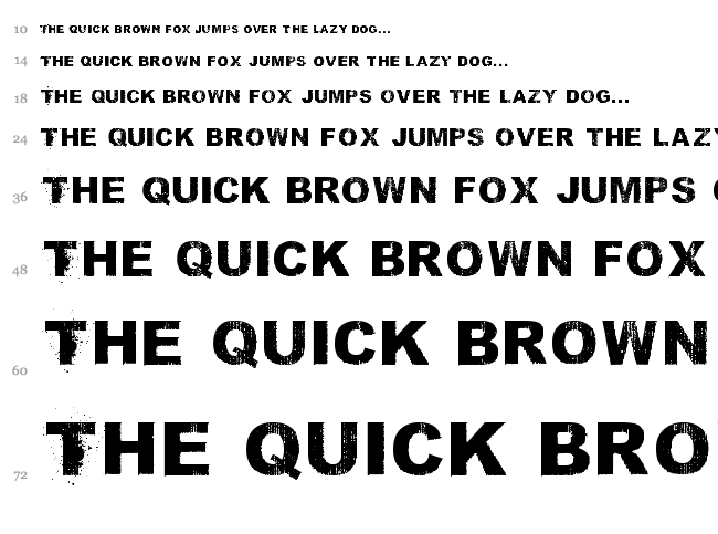 Sammies Sans Serif font waterfall