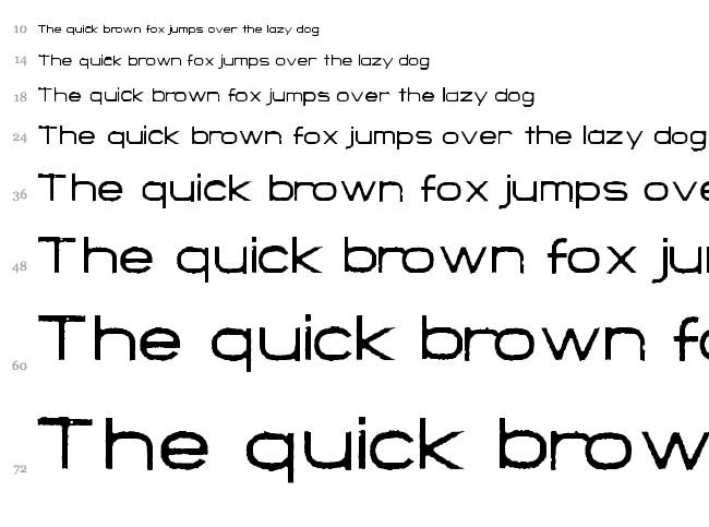 Save The Mini font waterfall