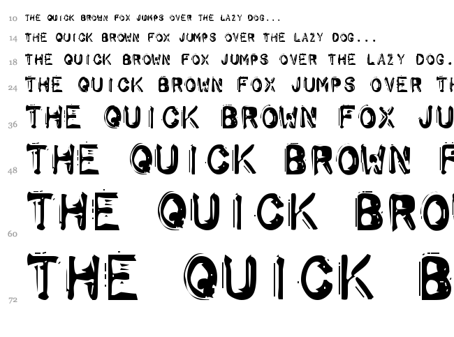 Schwarz font waterfall