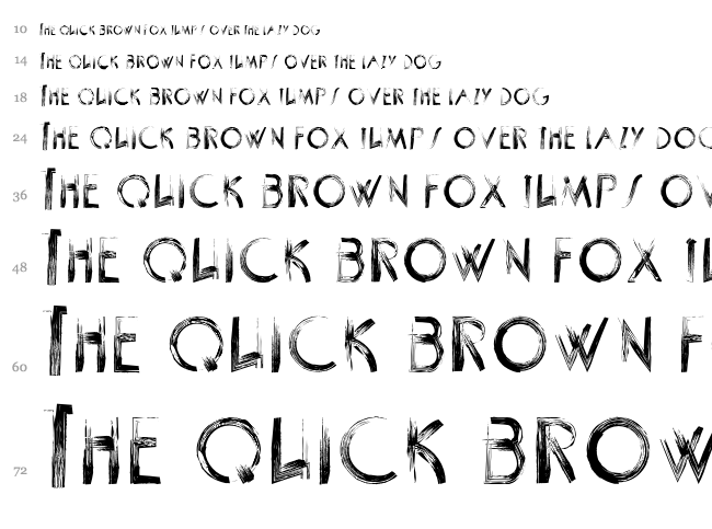 Scrapist font waterfall