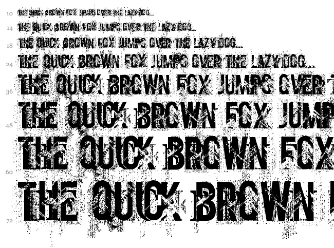 Screamo font waterfall