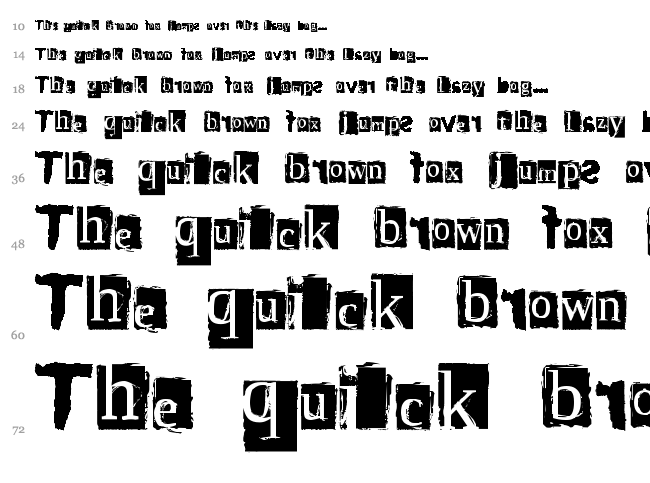 Script Serif font waterfall