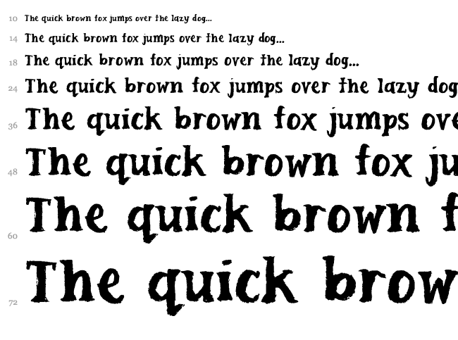 Scuffle font waterfall